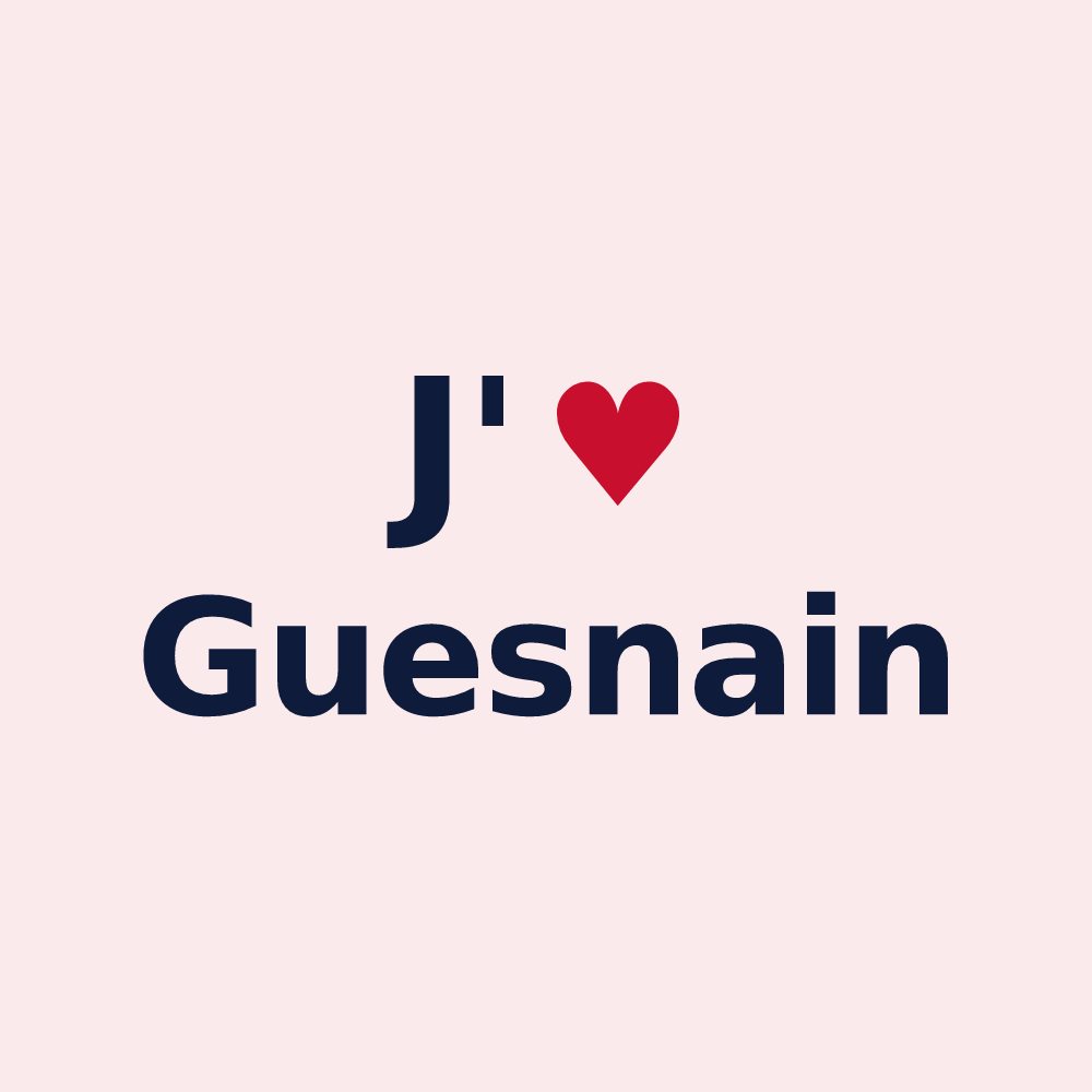 Magnet personnalisé Guesnain — design J'aime Guesnain