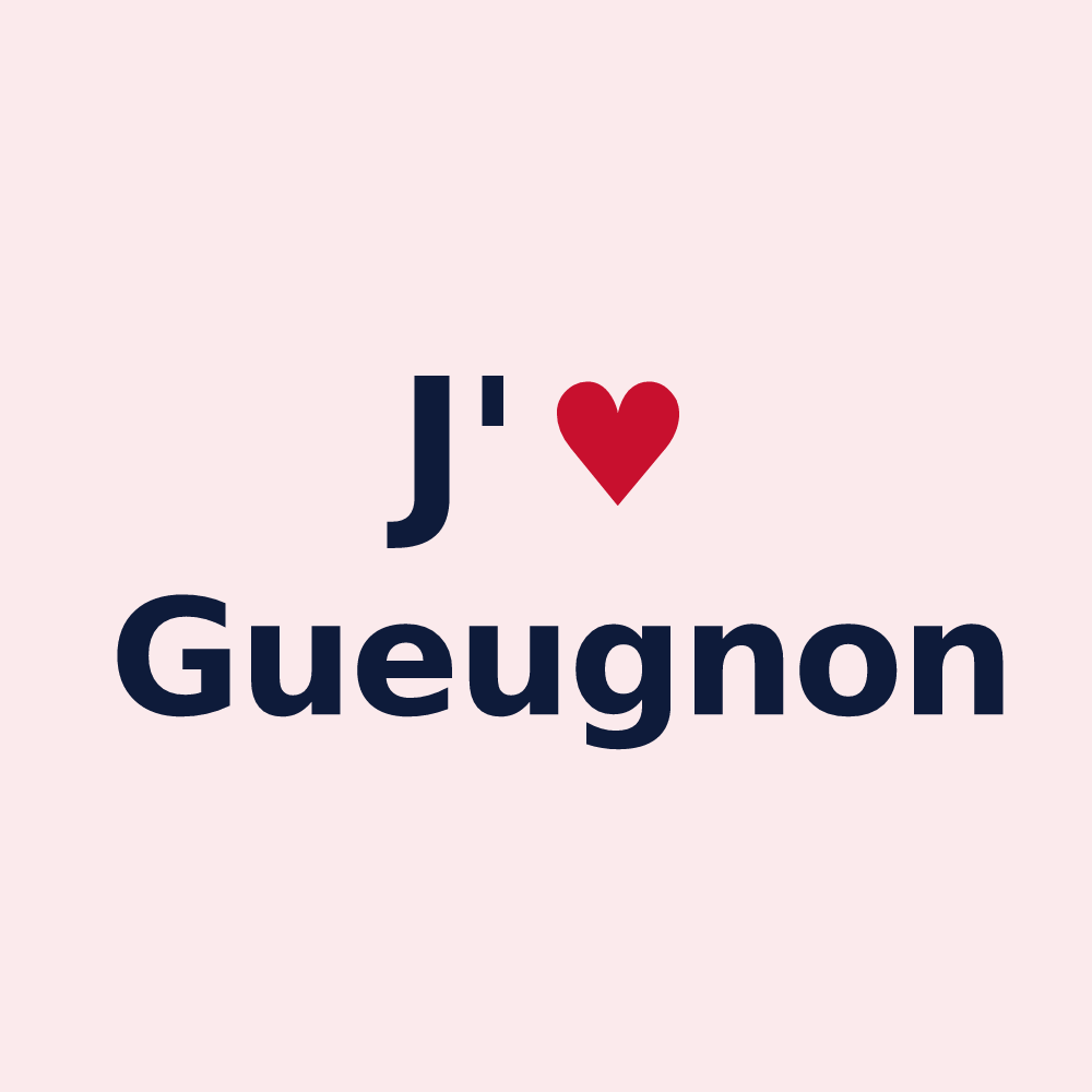 Magnet personnalisé Gueugnon — design J'aime Gueugnon