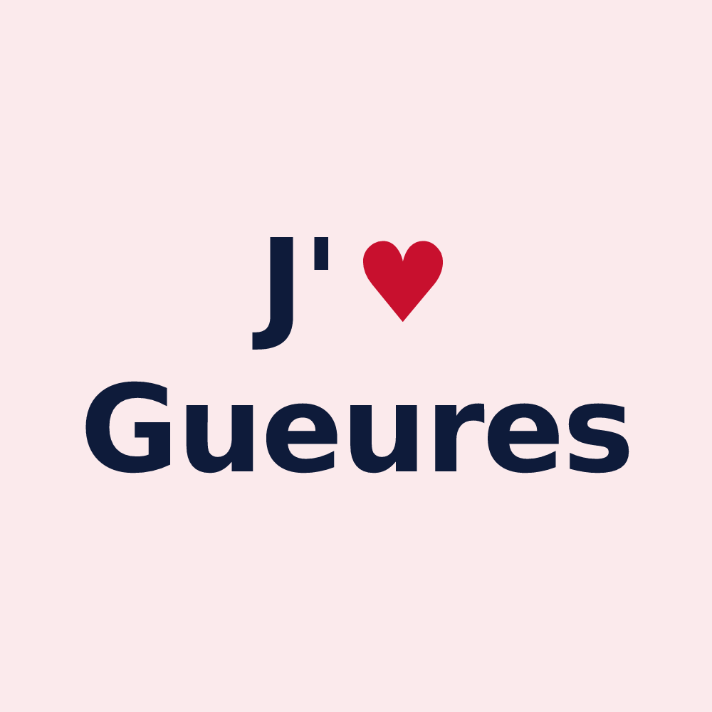 Magnet personnalisé Gueures — design J'aime Gueures