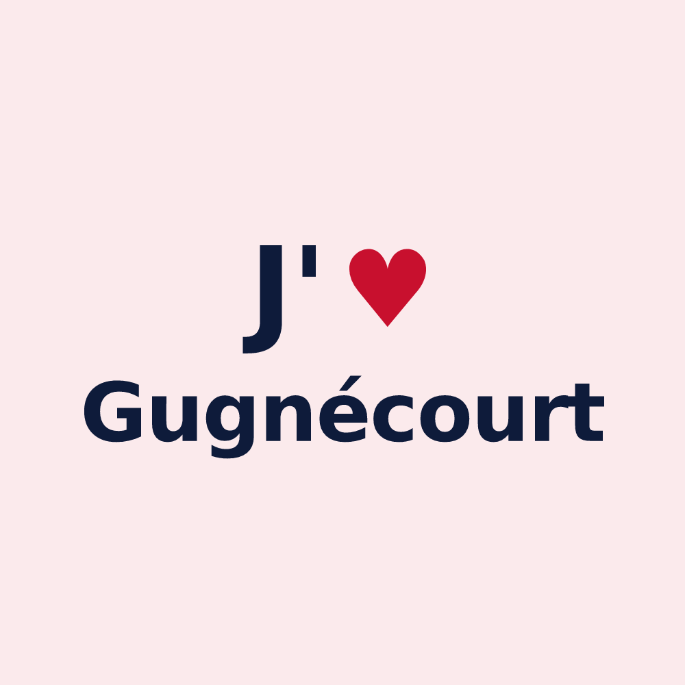Magnet personnalisé Gugnécourt — design J'aime Gugnécourt