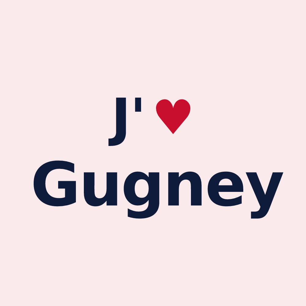 Magnet personnalisé Gugney — design J'aime Gugney