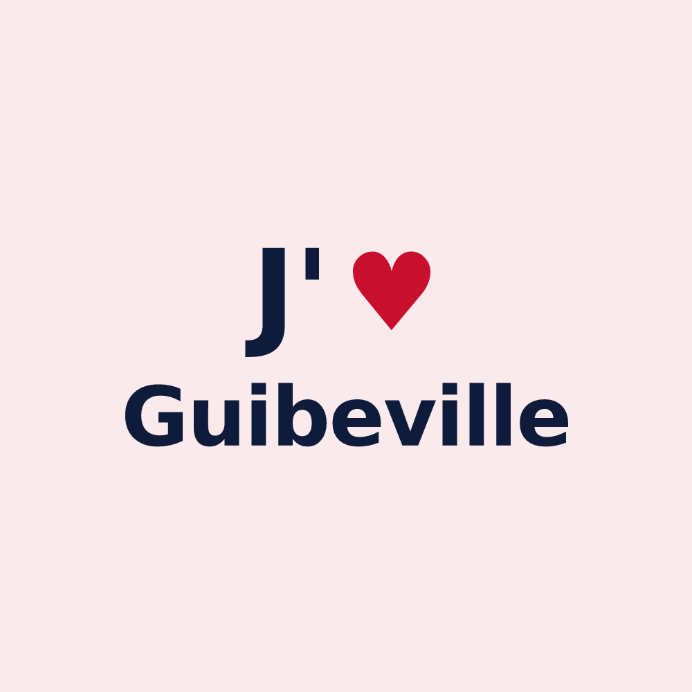 Magnet personnalisé Guibeville — design J'aime Guibeville