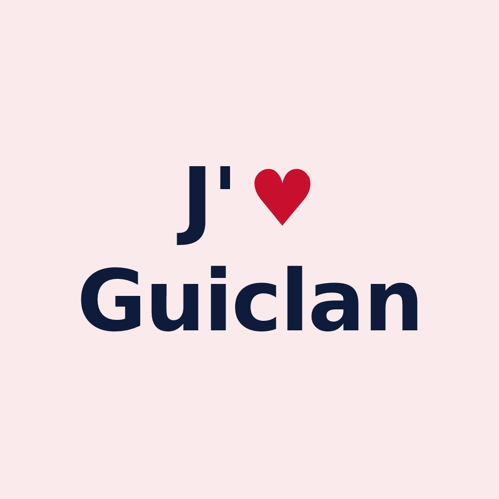 Magnet personnalisé Guiclan — design J'aime Guiclan