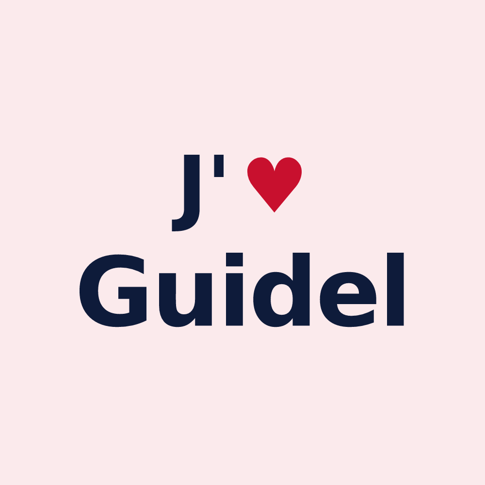 Magnet personnalisé Guidel — design J'aime Guidel