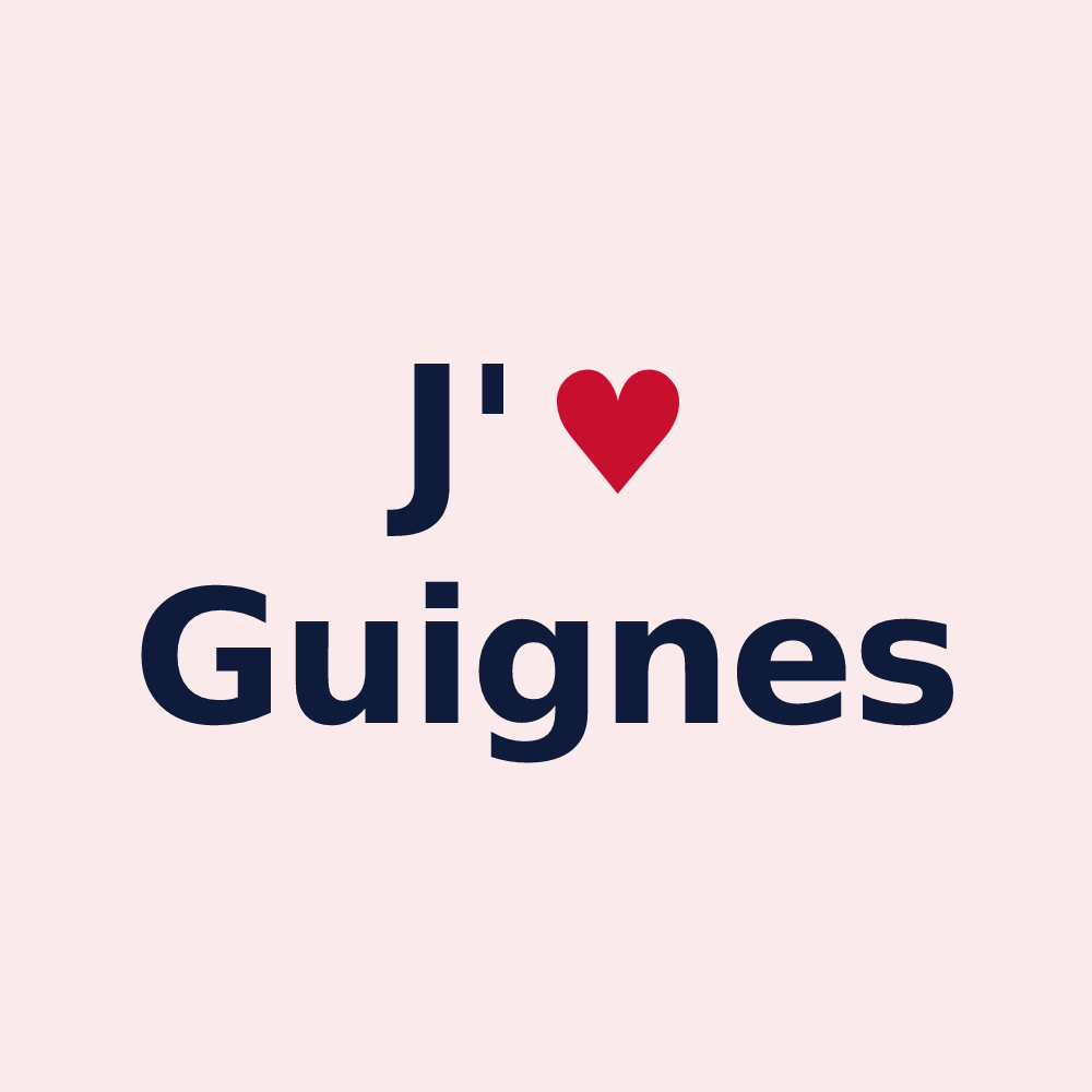 Magnet personnalisé Guignes — design J'aime Guignes