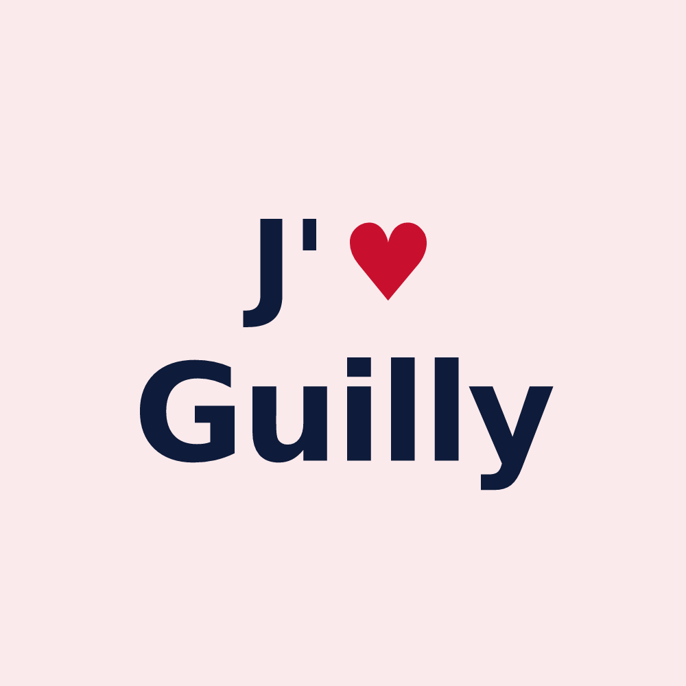 Magnet personnalisé Guilly — design J'aime Guilly