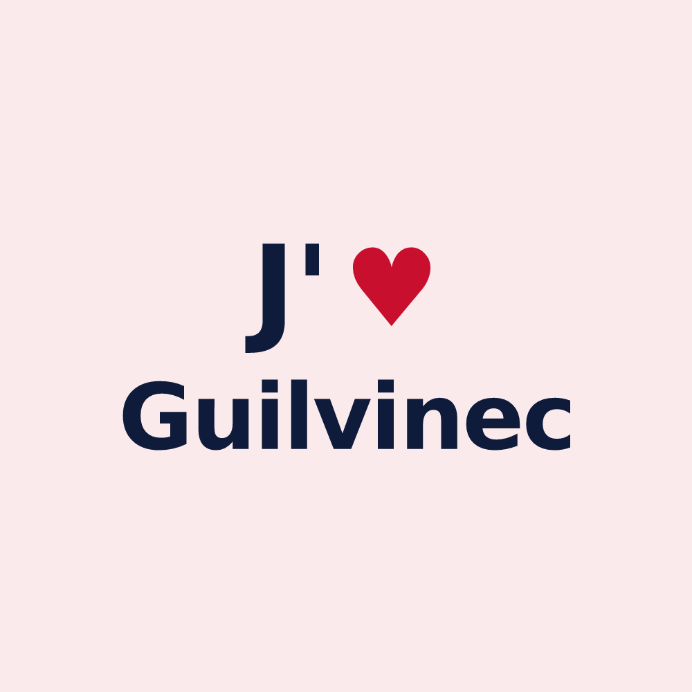 Magnet personnalisé Guilvinec — design J'aime Guilvinec