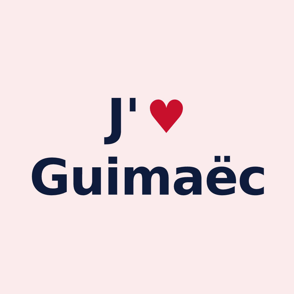 Magnet personnalisé Guimaëc — design J'aime Guimaëc