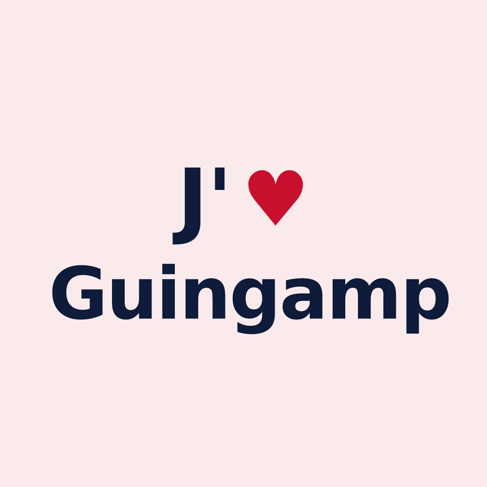 Magnet personnalisé Guingamp — design J'aime Guingamp