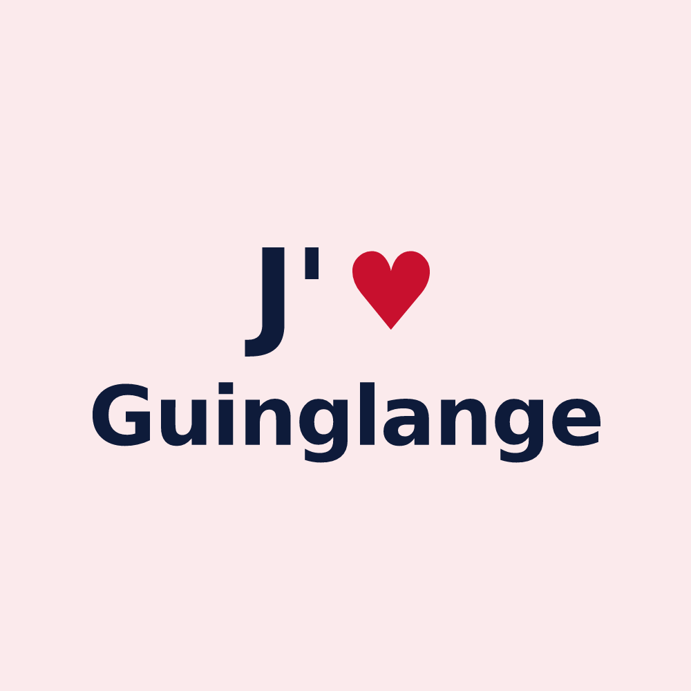 Magnet personnalisé Guinglange — design J'aime Guinglange
