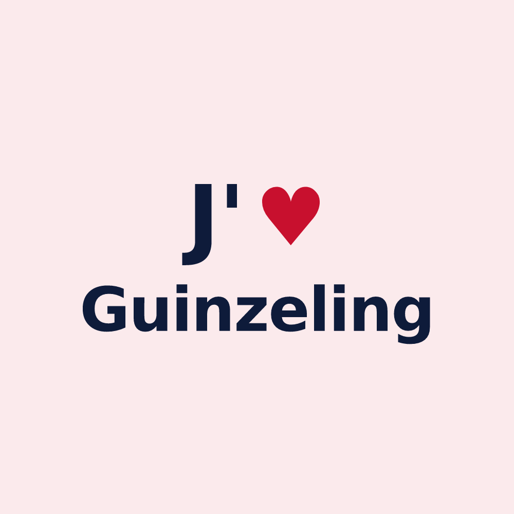 Magnet personnalisé Guinzeling — design J'aime Guinzeling