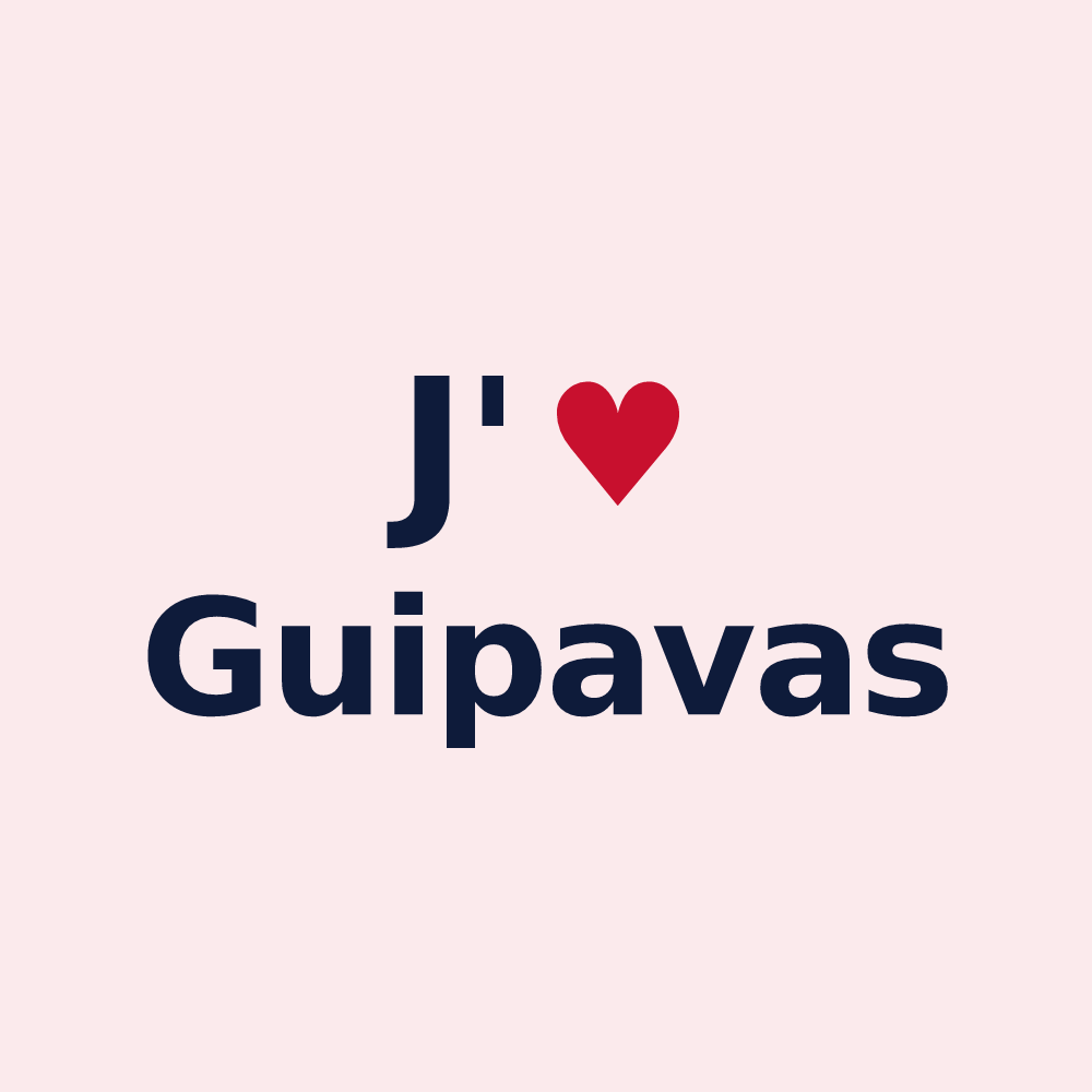 Magnet personnalisé Guipavas — design J'aime Guipavas
