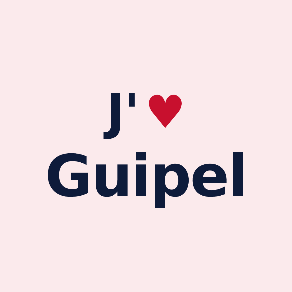 Magnet personnalisé Guipel — design J'aime Guipel