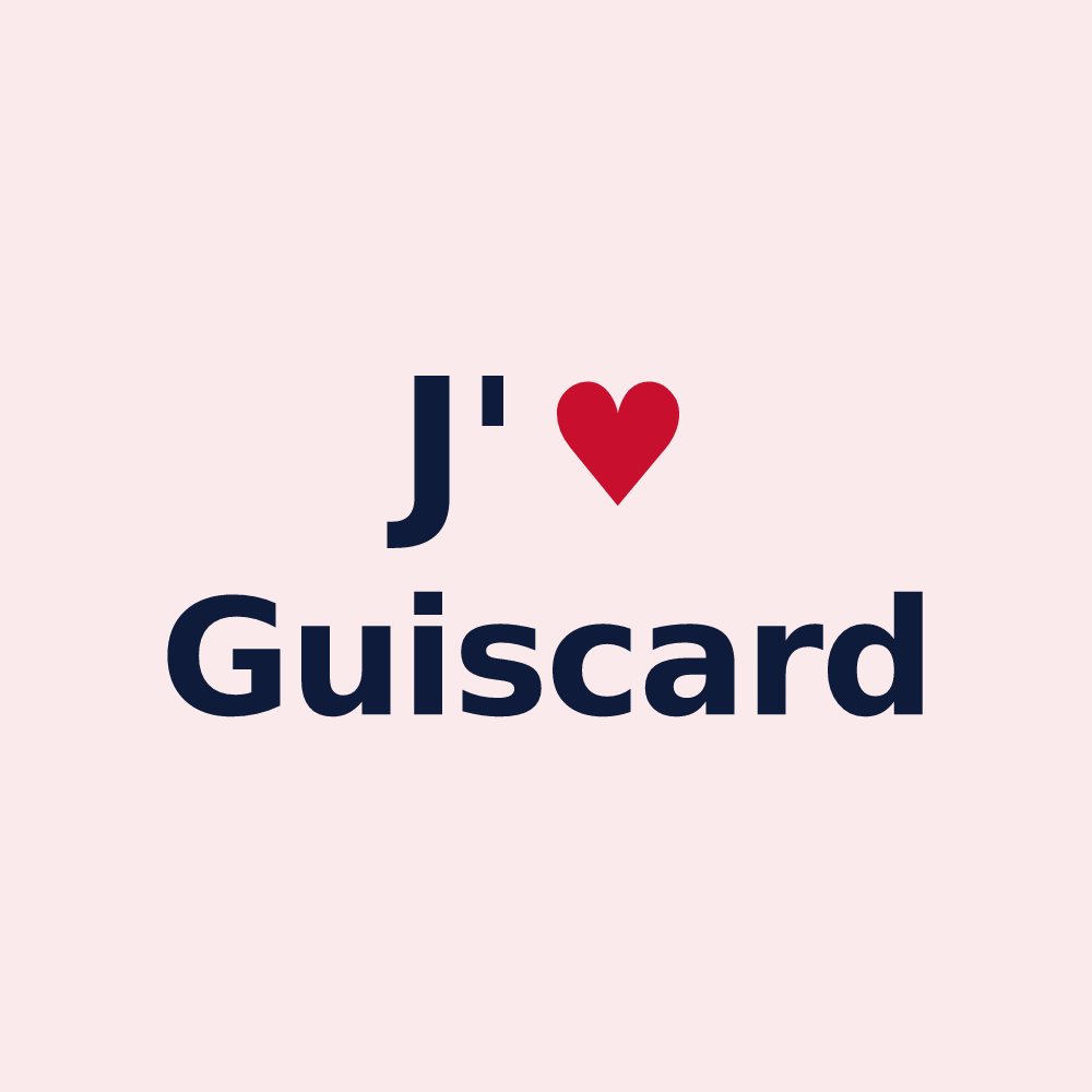 Magnet personnalisé Guiscard — design J'aime Guiscard