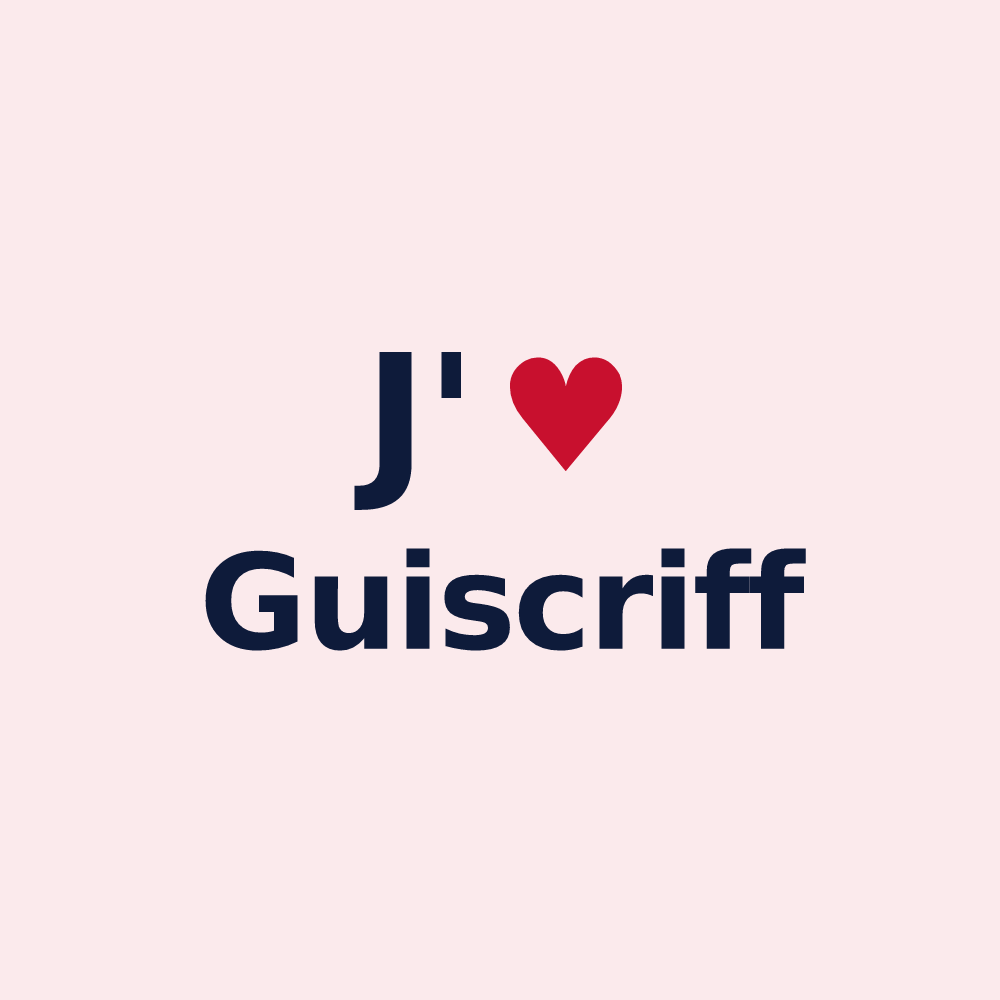 Magnet personnalisé Guiscriff — design J'aime Guiscriff