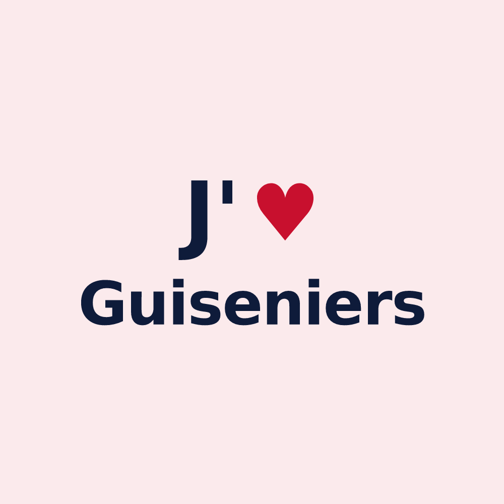 Magnet personnalisé Guiseniers — design J'aime Guiseniers