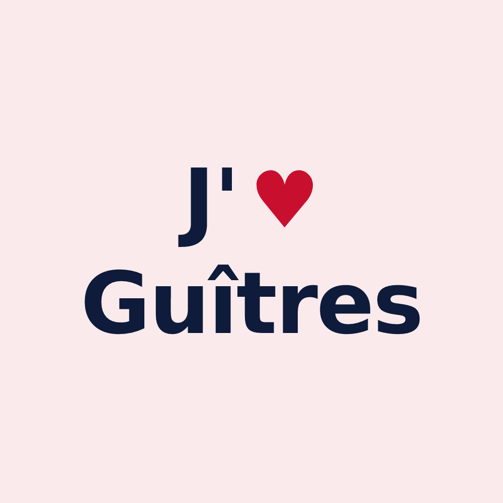 Magnet personnalisé Guîtres — design J'aime Guîtres
