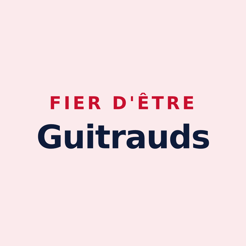 Magnet « Fier d'être Guitrauds » — design pour Guîtres