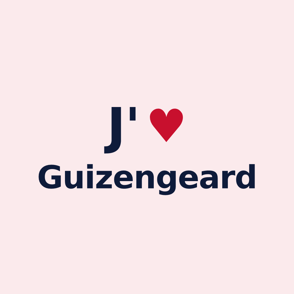 Magnet personnalisé Guizengeard — design J'aime Guizengeard