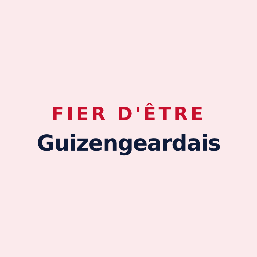 Magnet « Fier d'être Guizengeardais » — design pour Guizengeard