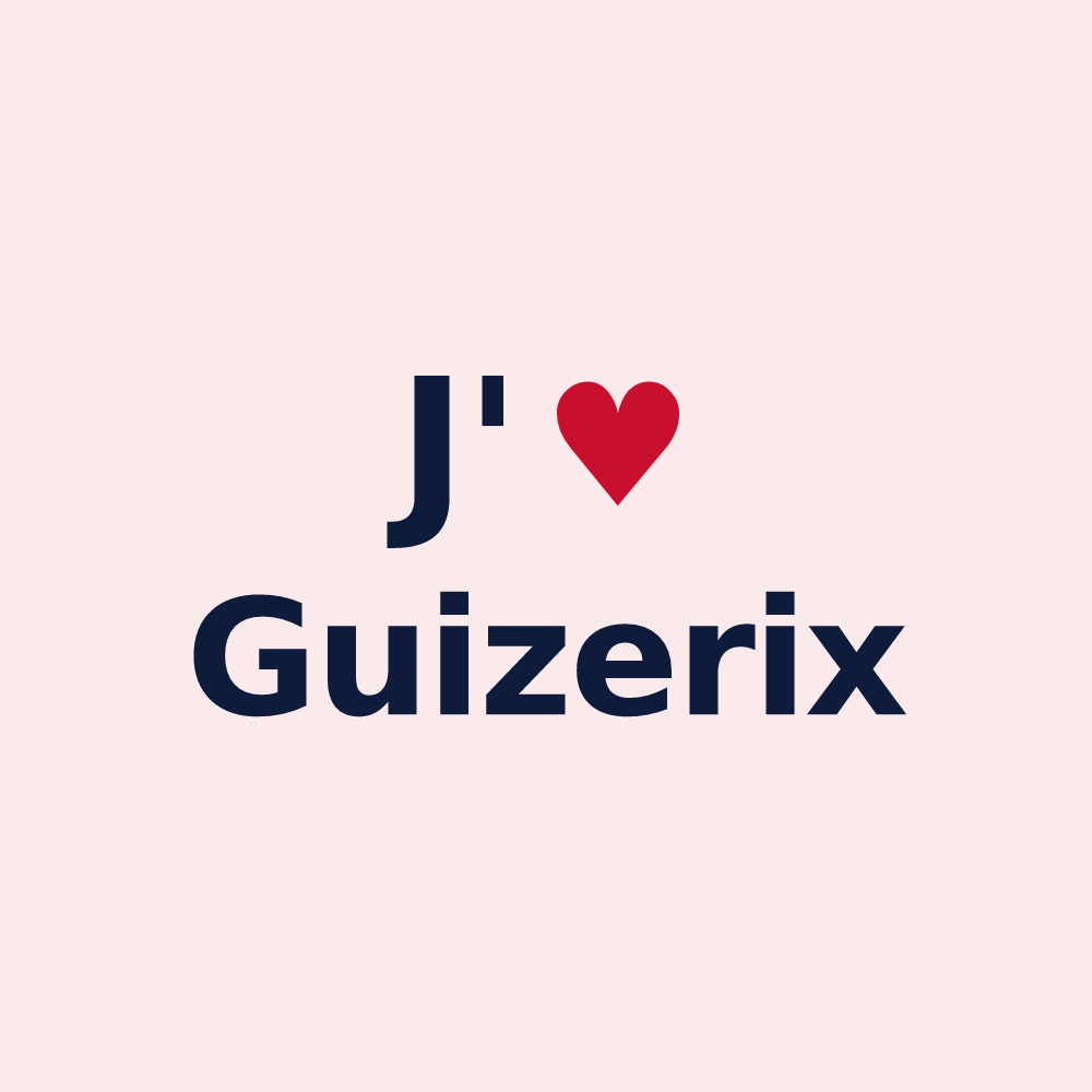 Magnet personnalisé Guizerix — design J'aime Guizerix