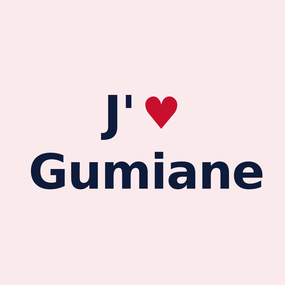 Magnet personnalisé Gumiane — design J'aime Gumiane