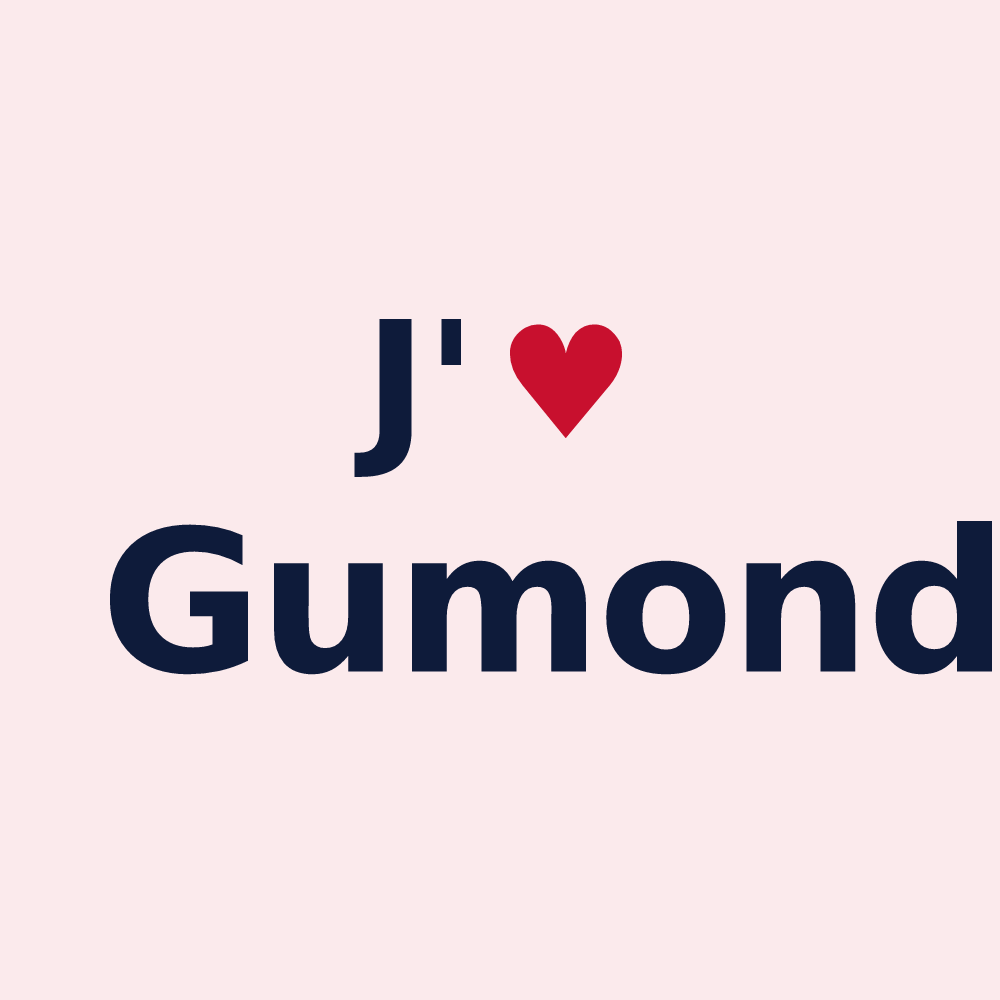 Magnet personnalisé Gumond — design J'aime Gumond