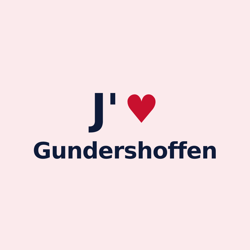 Magnet personnalisé Gundershoffen — design J'aime Gundershoffen