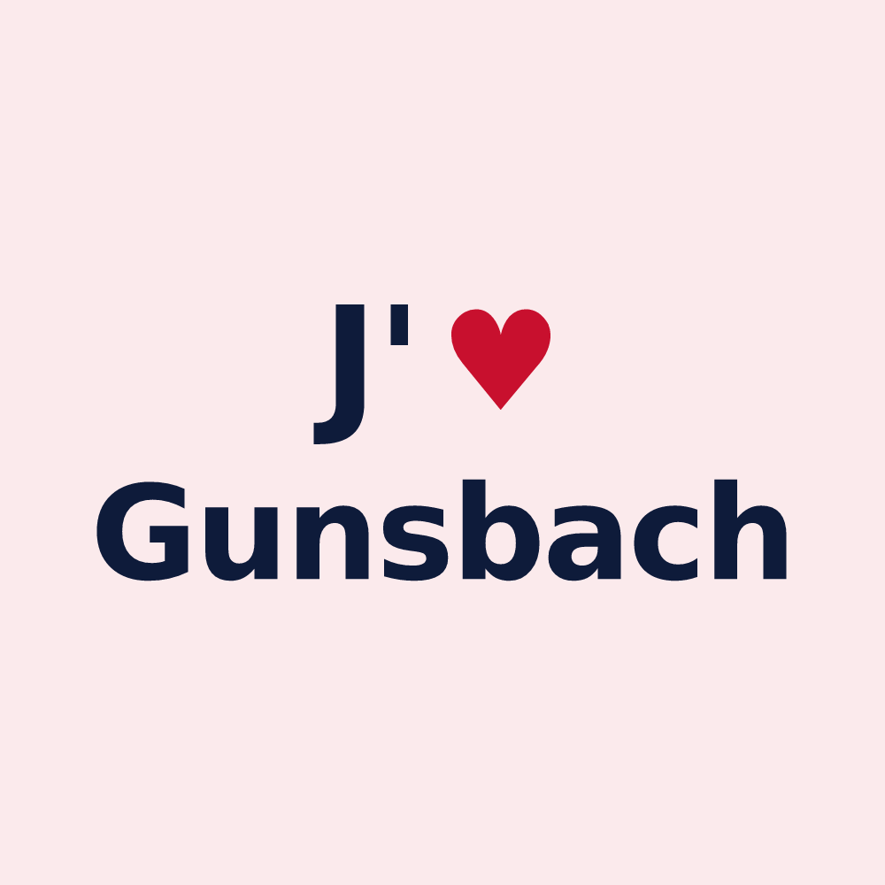 Magnet personnalisé Gunsbach — design J'aime Gunsbach