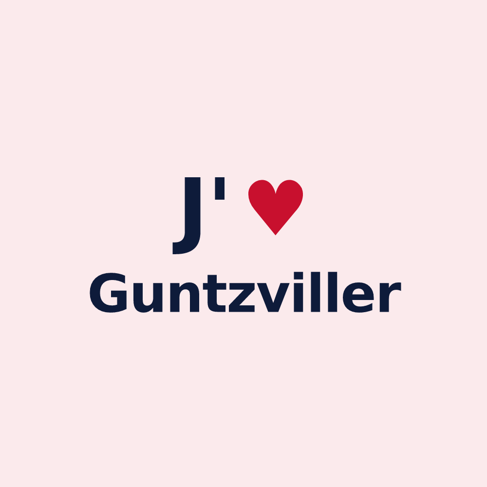 Magnet personnalisé Guntzviller — design J'aime Guntzviller