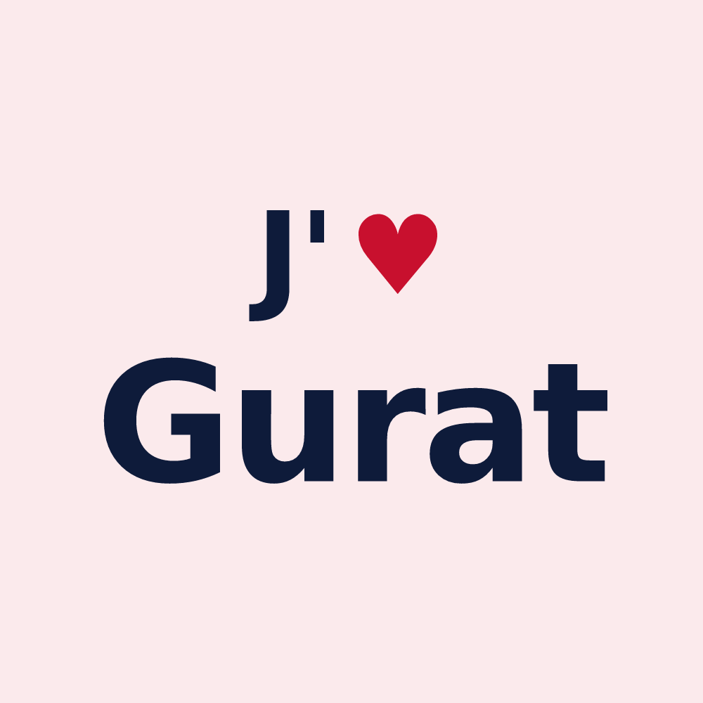 Magnet personnalisé Gurat — design J'aime Gurat