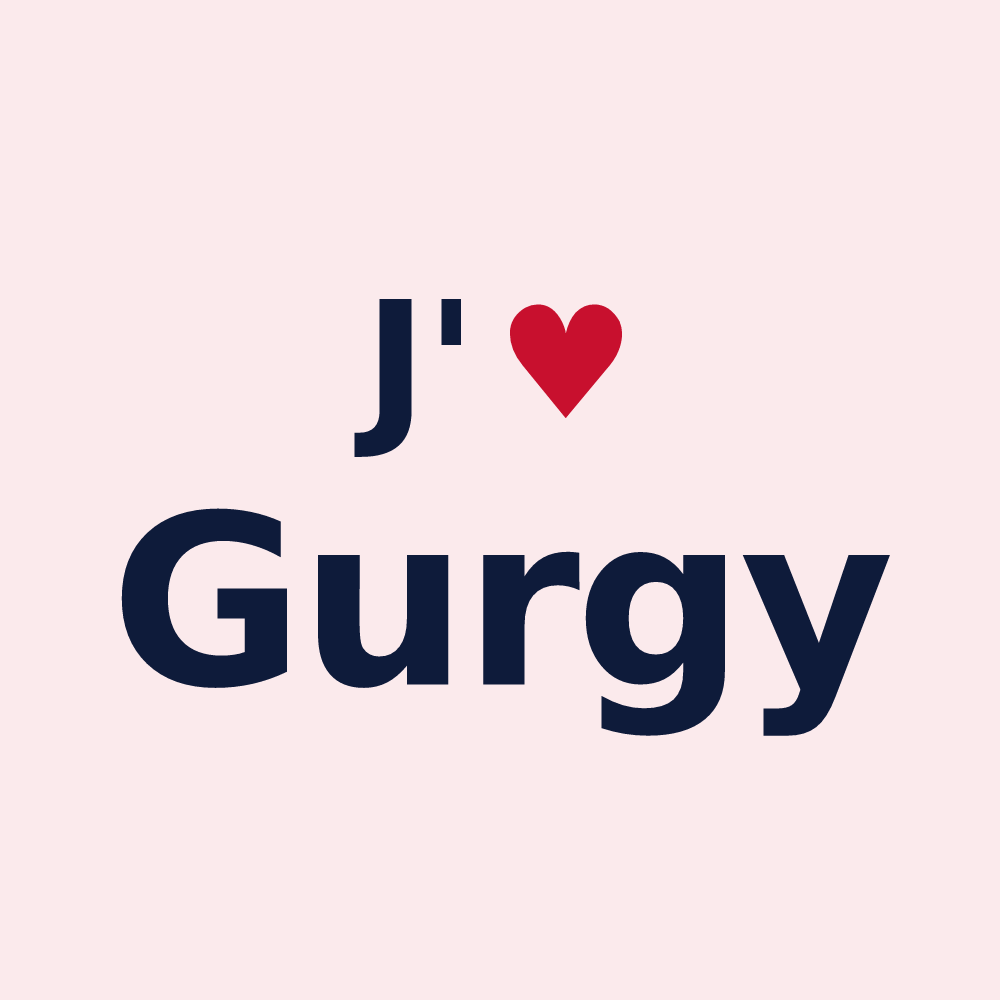 Magnet personnalisé Gurgy — design J'aime Gurgy