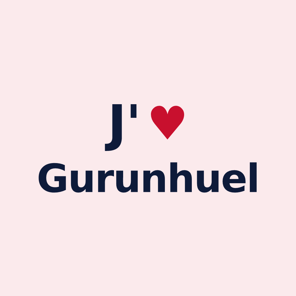 Magnet personnalisé Gurunhuel — design J'aime Gurunhuel