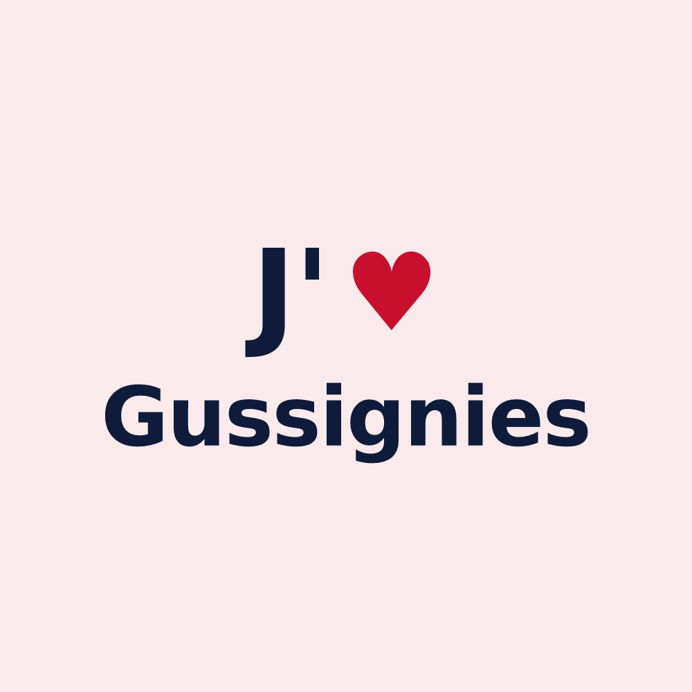 Magnet personnalisé Gussignies — design J'aime Gussignies