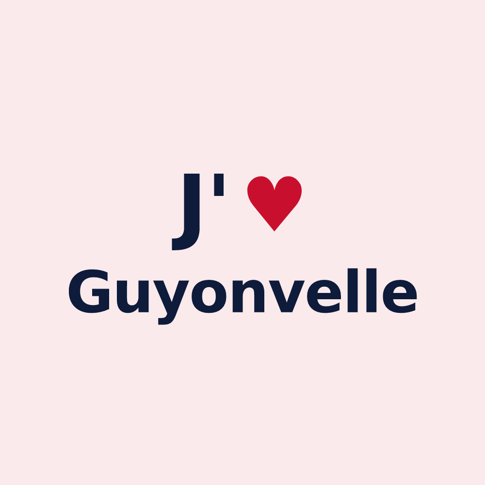 Magnet personnalisé Guyonvelle — design « J'aime Guyonvelle » imprimé sur le magnet