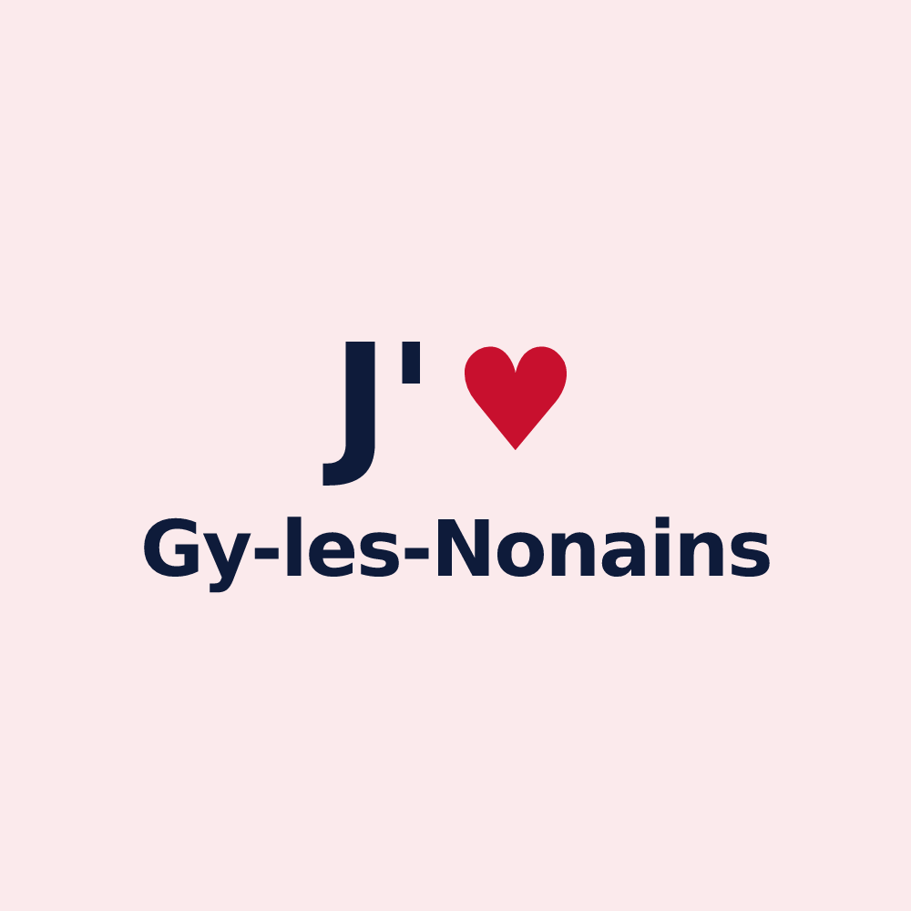 Magnet personnalisé Gy-les-Nonains — design J'aime Gy-les-Nonains