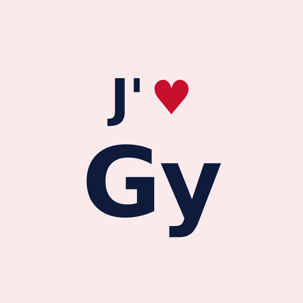 Magnet personnalisé Gy — design J'aime Gy