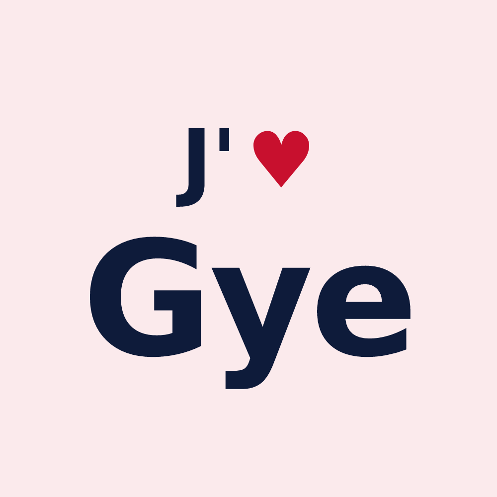 Magnet personnalisé Gye — design J'aime Gye