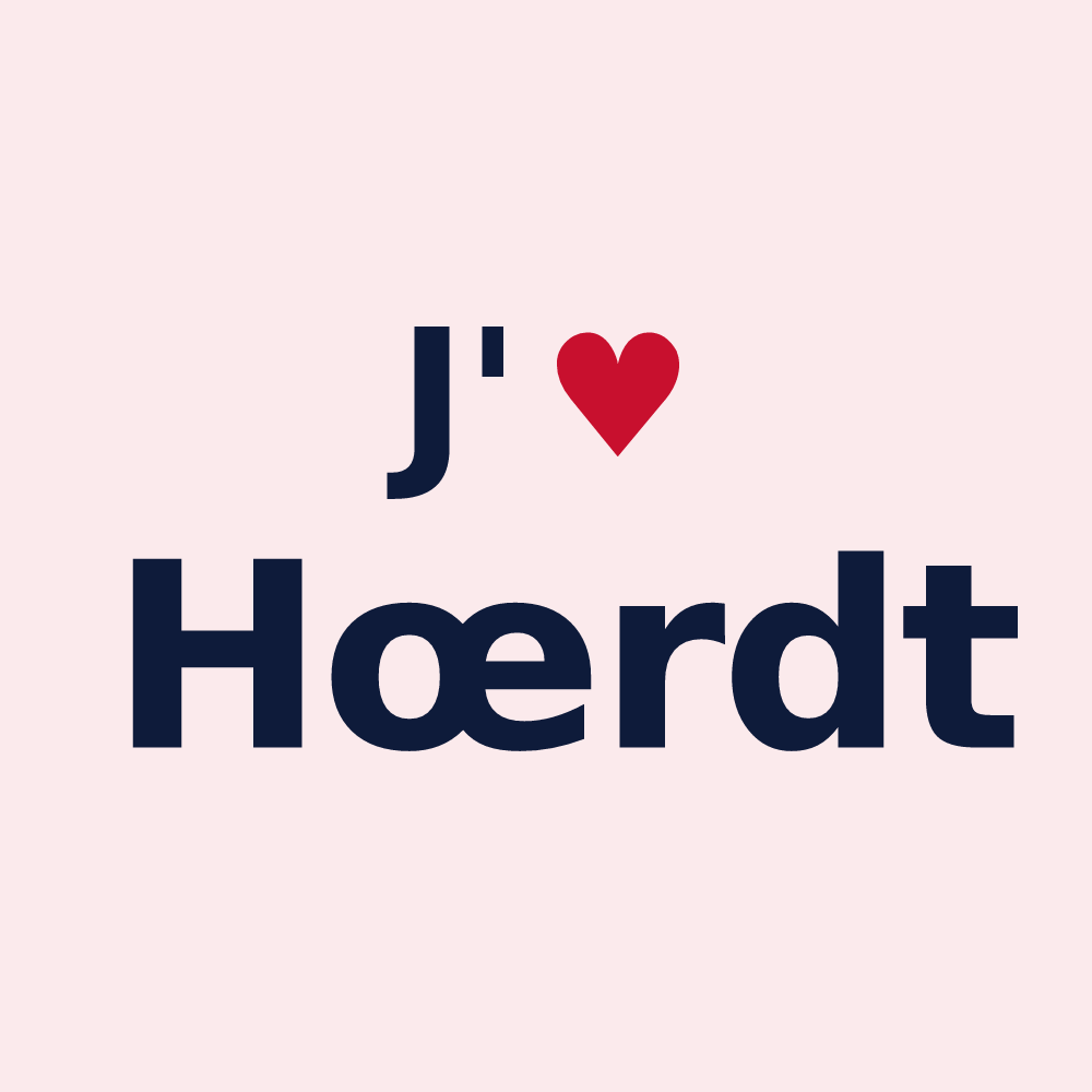 Magnet personnalisé Hœrdt — design J'aime Hœrdt