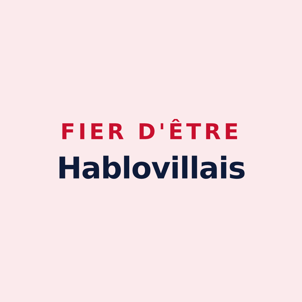 Magnet « Fier d'être Hablovillais » — design pour Habloville