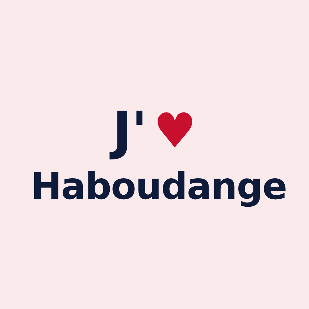 Magnet personnalisé Haboudange — design J'aime Haboudange