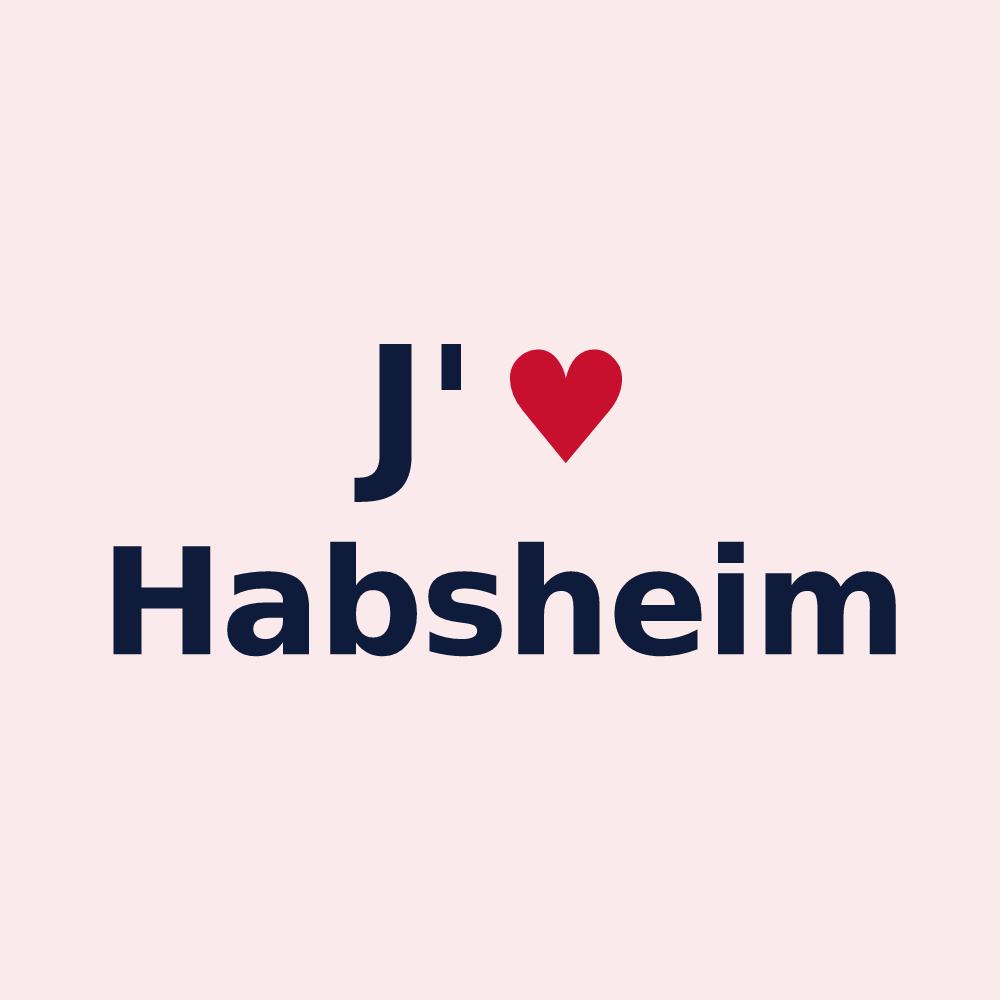Magnet personnalisé Habsheim — design J'aime Habsheim