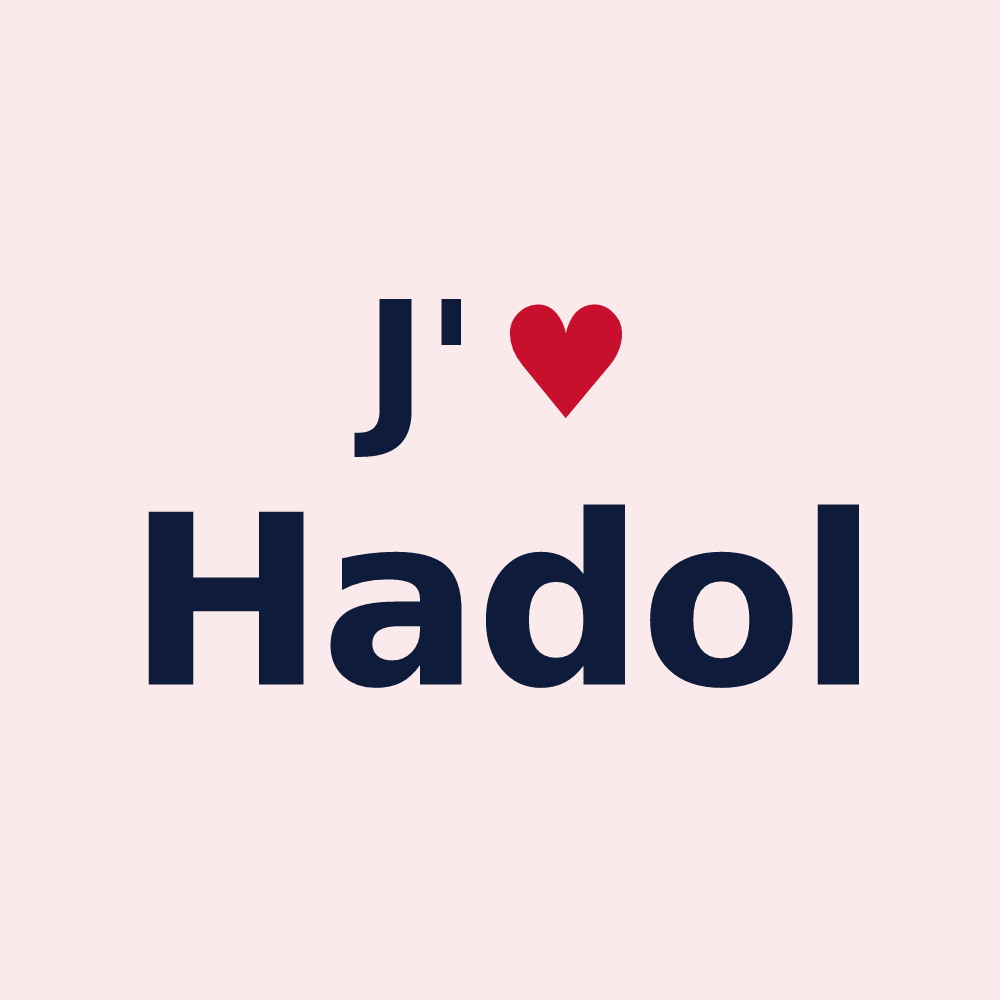Magnet personnalisé Hadol — design J'aime Hadol