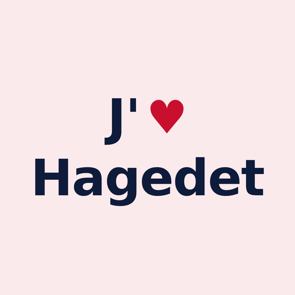 Magnet personnalisé Hagedet — design J'aime Hagedet