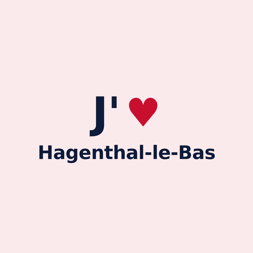 Magnet personnalisé Hagenthal-le-Bas — design J'aime Hagenthal-le-Bas