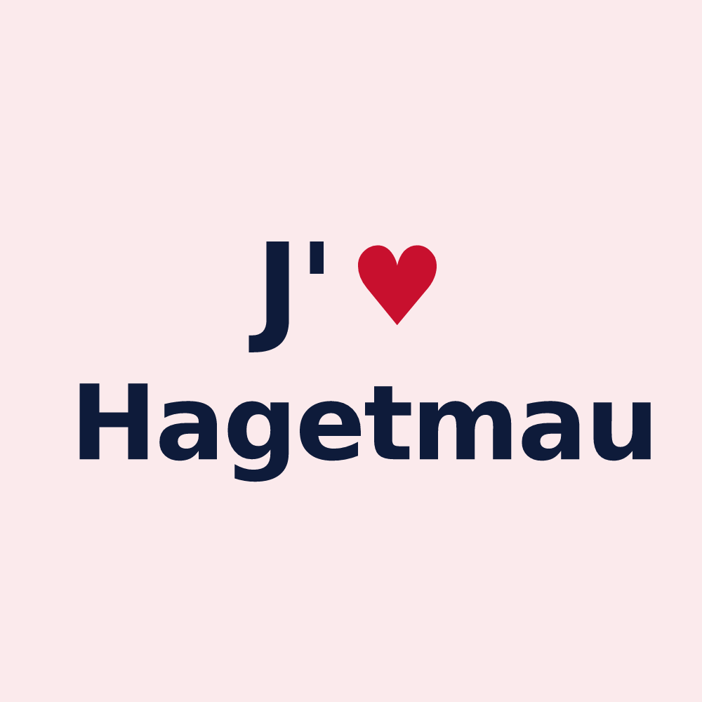 Magnet personnalisé Hagetmau — design J'aime Hagetmau