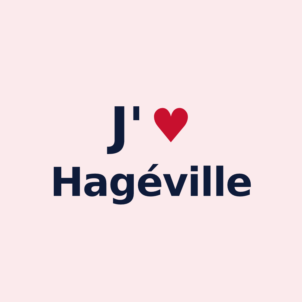 Magnet personnalisé Hagéville — design J'aime Hagéville