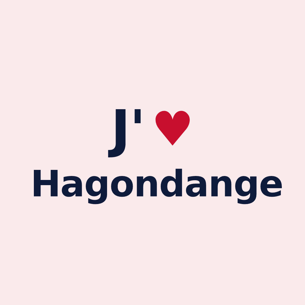 Magnet personnalisé Hagondange — design J'aime Hagondange