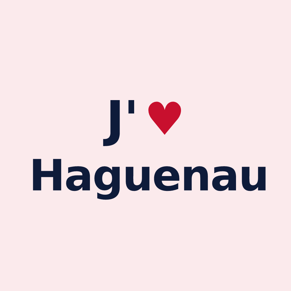 Magnet personnalisé Haguenau — design J'aime Haguenau