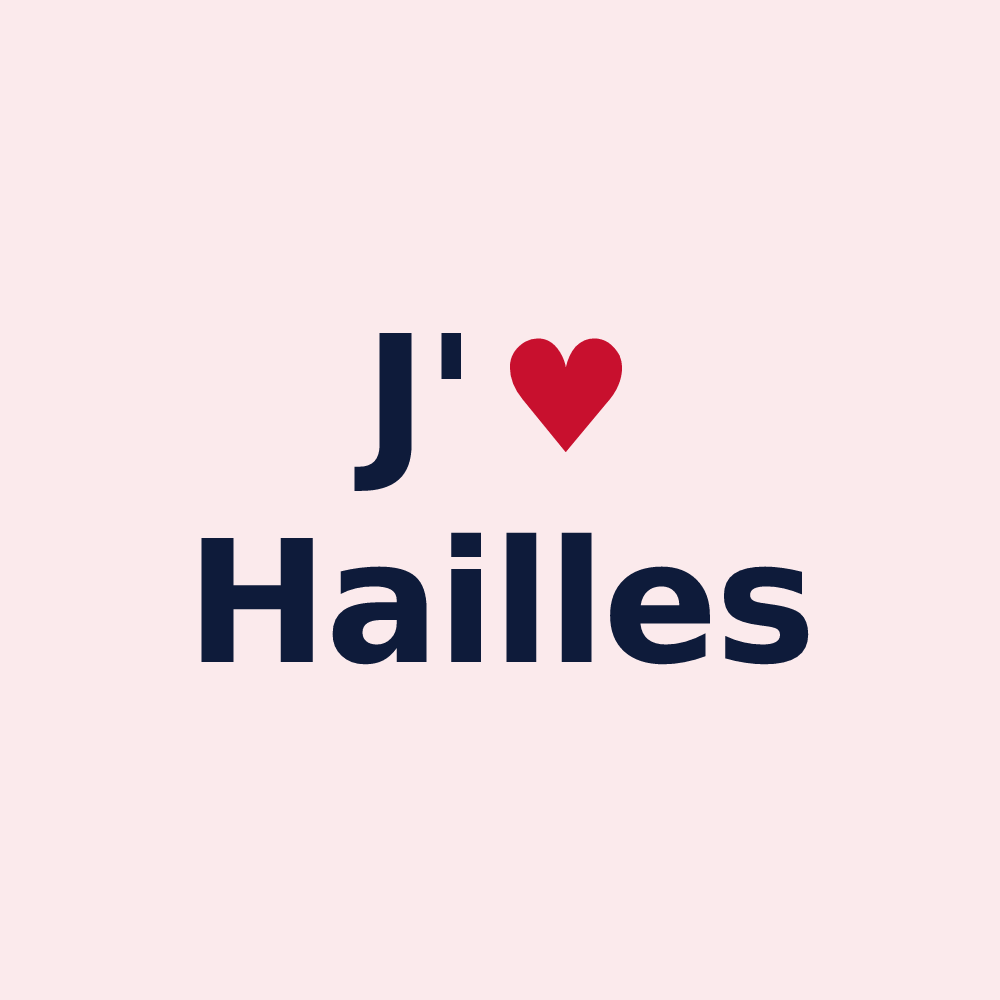 Magnet personnalisé Hailles — design J'aime Hailles